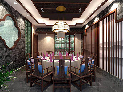 中式無錫餐廳裝修,魅力中國風
